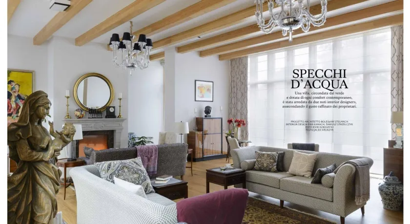 Strona tytułowa artykułu z włoskiego magazynu wnętrzarskiego DENTROCASA opisującego realizację Pracowni KANACH INTERIORS 