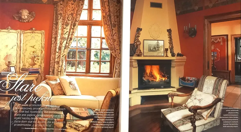 Strona tytułowa atykułu o projektanach wnętrz Ewie Kanach i Dariuszu Strzelczyku z KANACH INTERIORS z magazynu wnętrzarskiego DOM I WNĘTRZE