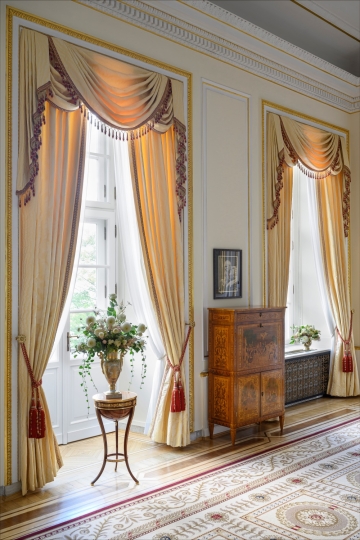 Pałac Prezydencki Krakowskie Przedmieście, Gabinet Prezydenta Rzeczypospolitej Polskiej, Projekt dekoracji okiennych, Projekt dywanu,