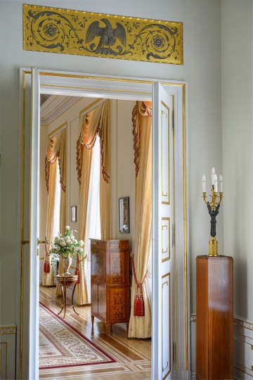 Pałac Prezydencki Krakowskie Przedmieście, Gabinet Prezydenta Rzeczypospolitej Polskiej, Projekt dekoracji okiennych, Projekt dywanu,