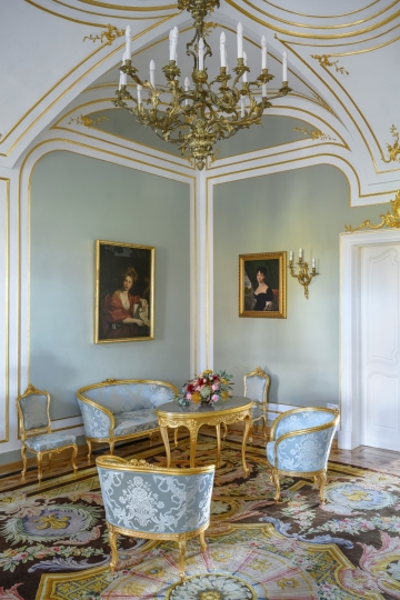 Pałac Prezydencki Krakowskie Przedmieście, Sala Rococo, Projekt tapicerki meblowej, projekt wnętrz pałacowych, projektowanie wnętrz historycznych, Projektowanie wnętrz muzealnych, Projektowanie wnętrz klasycznych,