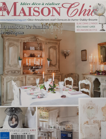 Okładka magazynu wnętrzarskiego Maison Chic z artykułem pt. DECLINAISONS DE STYLE opowiadającym o projekcie wnętrz apartamentu w Warszawie zrealizowanym przez pracownię specjalizującą się we wnętrzach klasycznych i stylowych KANACH INTERIORS 