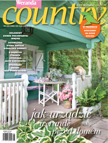 Okładka magazynu wnętrzarskiego Weranda Country z artykułem o projektantce Ewie Kanach